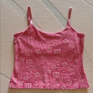 Pink Patterned One Step Up Women's Tank Top 2X